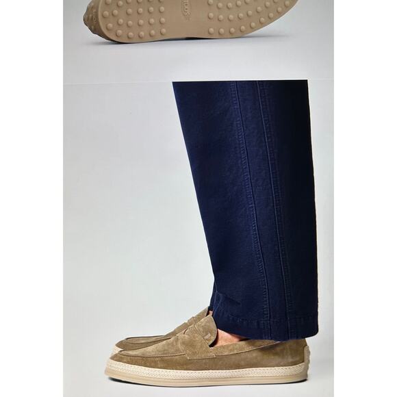Tod\'s Mocassino Gomma Rafia Suede Driver Beige Loafers Shoes US 8 EU 6 1/2 NIB main image 13
